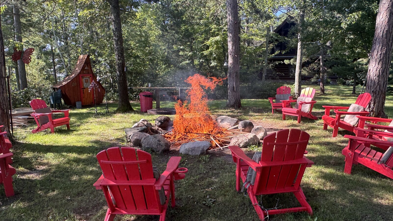 Firepit at the lodge