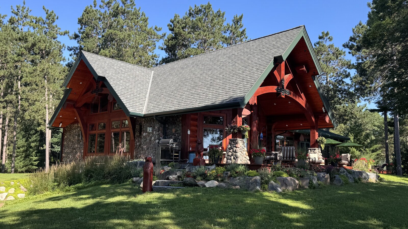 Timber lodge in the pines